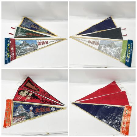   ペナント 織物プレート 昭和レトロ 姫路城 大阪城 26枚セット