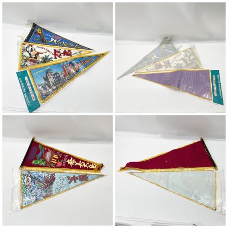   ペナント 織物プレート 昭和レトロ 姫路城 大阪城 26枚セット