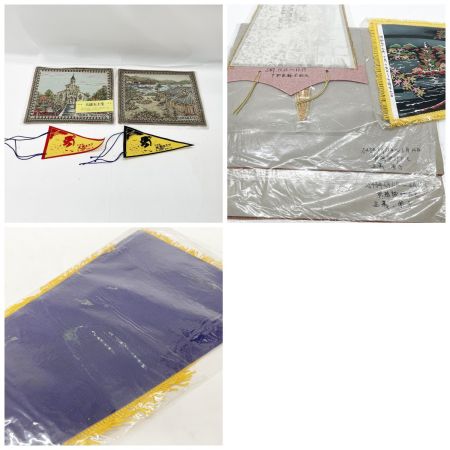   ペナント 織物プレート 昭和レトロ 姫路城 大阪城 26枚セット