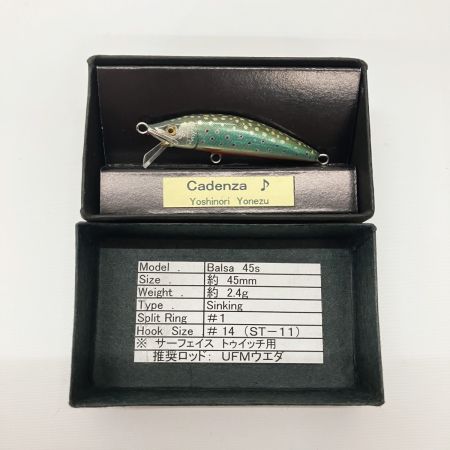 Cadenza カデンツァ Cadenza♪ カデンツァ バルサ45S Balsa 45S ルアー ミノー 未使用品