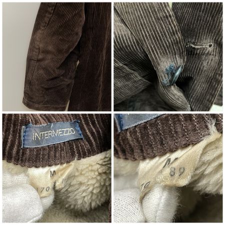 INTERMEZZO メンズ 裏ボアコーデュロイジャケット ランチコート ダーバン製インターメッツォ SIZE M 621612 ブラウン