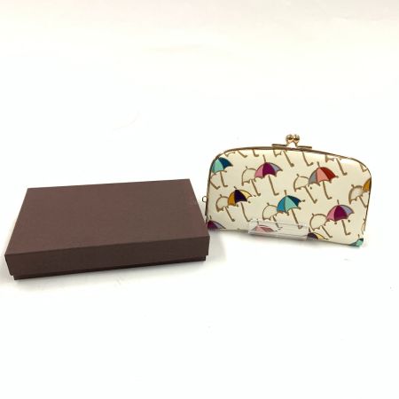  文庫屋大関 文庫屋大関 竹久夢二 傘 天溝がま口 財布 コインケース ホワイト