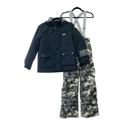 〇〇 ONYONE オンヨネ RESSEDA スキーウェア上下セット 150cm RES74004 ブラック×迷彩 Bランク