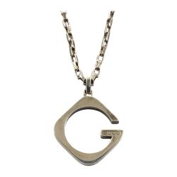 〇〇 GUCCI グッチ スクエア G ペンダント ネックレス Ag 925 シルバー アクセサリー シルバー Bランク