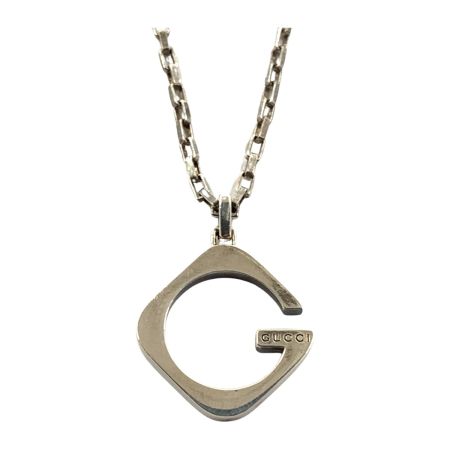  GUCCI グッチ スクエア G ペンダント ネックレス Ag 925 シルバー アクセサリー シルバー