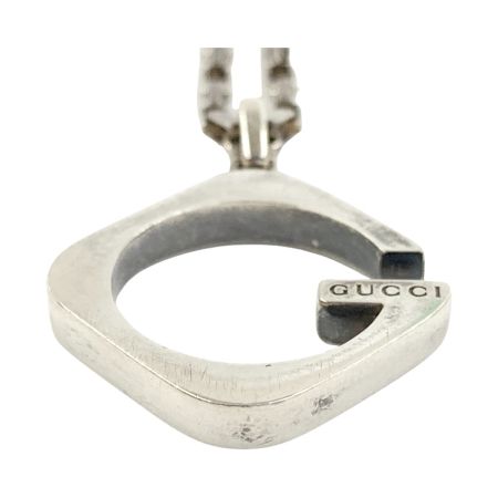  GUCCI グッチ スクエア G ペンダント ネックレス Ag 925 シルバー アクセサリー シルバー