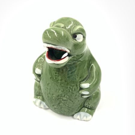   ゴジラ ミニ灰皿 陶器 グリーン