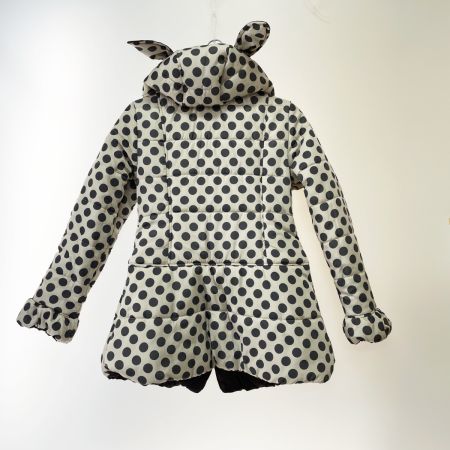  Shirley Temple シャーリーテンプル キッズ 中綿コート 160cm うさ耳付き リバーシブル ブラウン