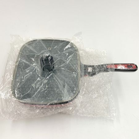  Bellfina ベルフィーナ マルチパン スクエア 3点セット フライパン 調理器具 A-77637 レッド