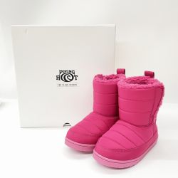 〇〇 PIPING HOT キッズ キルティングナイロンブーツ 19cm ピンク Sランク