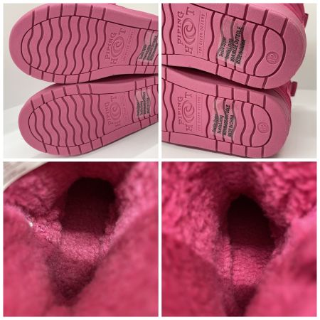  PIPING HOT キッズ キルティングナイロンブーツ 19cm ピンク