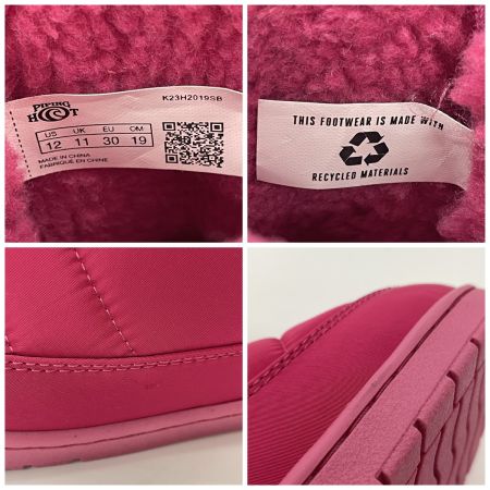  PIPING HOT キッズ キルティングナイロンブーツ 19cm ピンク