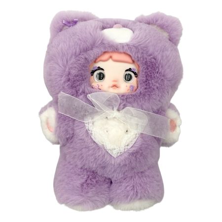   nommi 400％ ぬいぐるみ 晩安小熊 おやすみくま 紫 ぬいぐるみ 人形 パープル