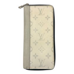 〇〇 LOUIS VUITTON ルイヴィトン タイガラマ ジッピーウォレット ヴェルティカル ラウンドファスナー 長財布 M30446 グレー Cランク
