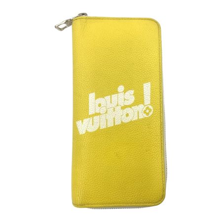  LOUIS VUITTON ルイヴィトン  エブリデイ ジッピーウォレット ヴェルティカル ラウンドファスナー長財布 M80852 イエロー イニシャル入り