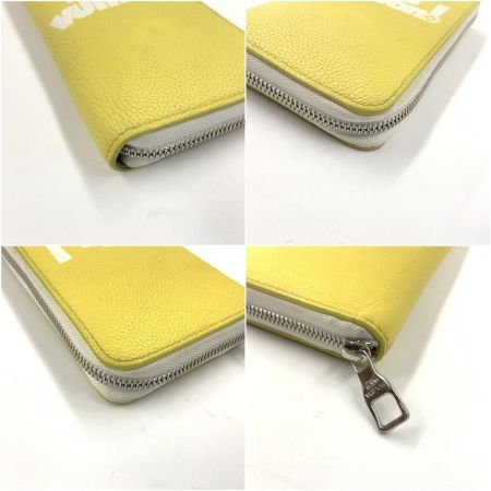  LOUIS VUITTON ルイヴィトン  エブリデイ ジッピーウォレット ヴェルティカル ラウンドファスナー長財布 M80852 イエロー イニシャル入り