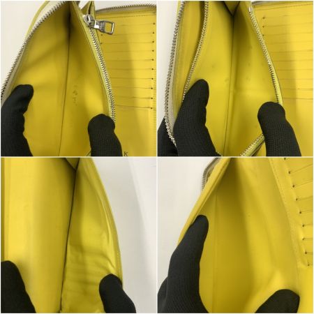  LOUIS VUITTON ルイヴィトン  エブリデイ ジッピーウォレット ヴェルティカル ラウンドファスナー長財布 M80852 イエロー イニシャル入り