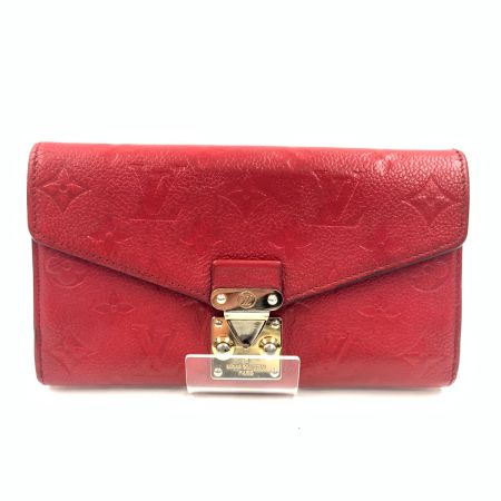  LOUIS VUITTON ルイヴィトン モノグラム アンプラント ポルトフォイユ メティス レディース 二つ折り長財布 M63728 レッド