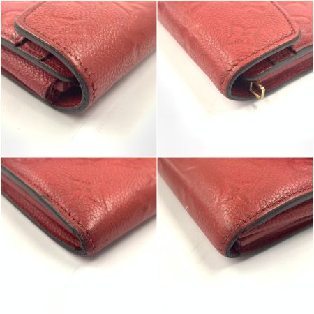  LOUIS VUITTON ルイヴィトン モノグラム アンプラント ポルトフォイユ メティス レディース 二つ折り長財布 M63728 レッド