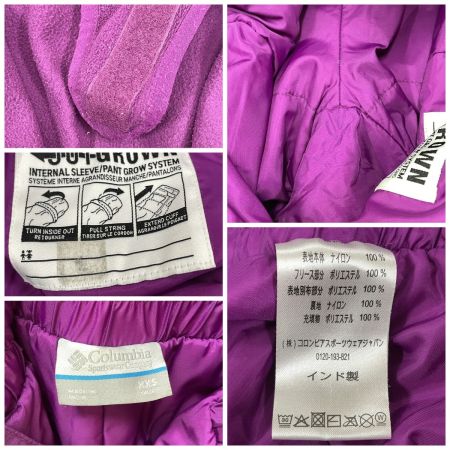  Columbia コロンビア スキーウエア上下セット 110cm パープル