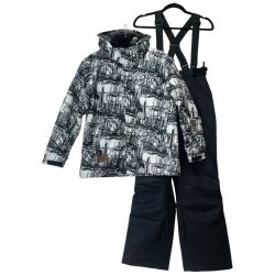 〇〇 COSBY スキーウェア上下セット 160cm CSB-3244 ブラック×ホワイト Aランク