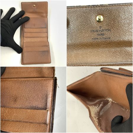  LOUIS VUITTON ルイヴィトン モノグラム ポルトフォイユ エリーズ 三つ折り財布 短財布 M61654 ブラウン 現状渡し ジャンク品