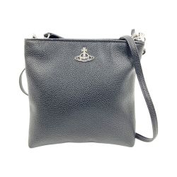 〇〇 Vivienne Westwood ヴィヴィアン・ウエストウッド スクエア クロスボディ ショルダーバッグ ブラック Bランク