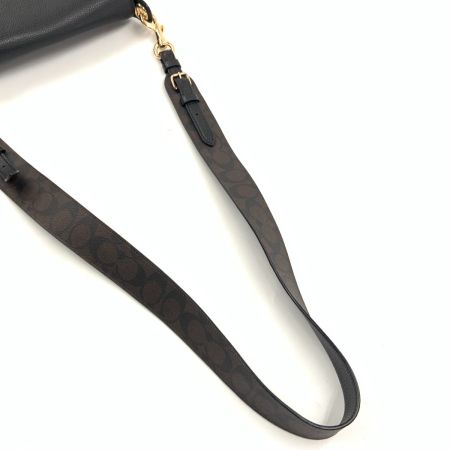  COACH コーチ ワンポイントロゴ フラップ ショルダーバッグ   F77979 ブラック