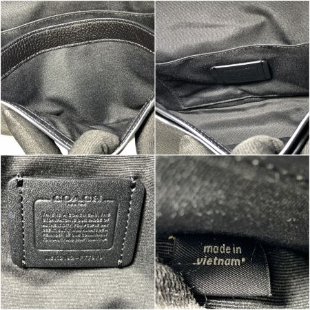  COACH コーチ ワンポイントロゴ フラップ ショルダーバッグ   F77979 ブラック