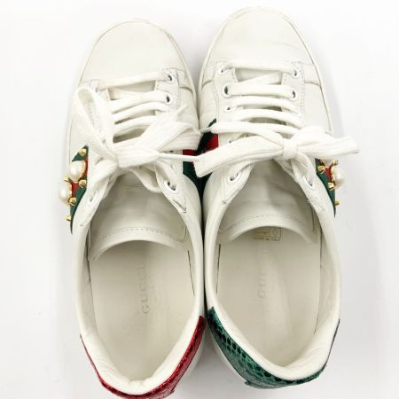  GUCCI グッチ エース パール スタッド シェリーライン スニーカー 表記サイズ 34 2/1 431887 ホワイト