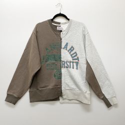 〇〇 TOBILA レディース 裏起毛パウダー加工ジップカーディガン SIZE M ブラウン×グレー Aランク