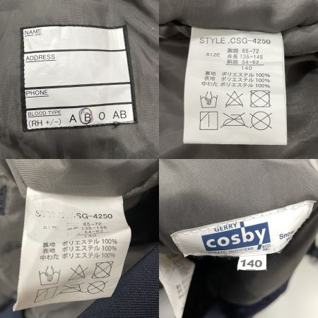  Cosby 花柄 スキーウェア上下セット 140cm  ピンク×ネイビー