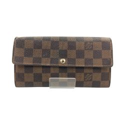 〇〇 LOUIS VUITTON ルイヴィトン ダミエ ポルトフォイユ サラ 二つ折り長財布  N61734 ブラウン Cランク