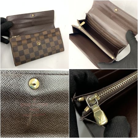  LOUIS VUITTON ルイヴィトン ダミエ ポルトフォイユ サラ 二つ折り長財布  N61734 ブラウン
