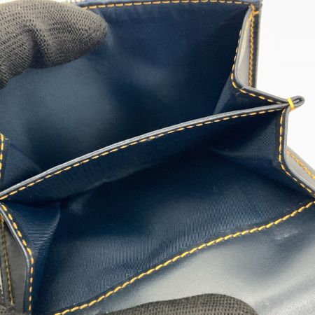  Christian Dior クリスチャンディオール トロッター サドル 二つ折り財布 コンパクト財布 ネイビー x グレー
