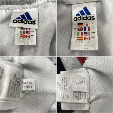  adidas アディダス メンズ 万国旗タグ ジャージ 上下セットアップ サイズO グレー