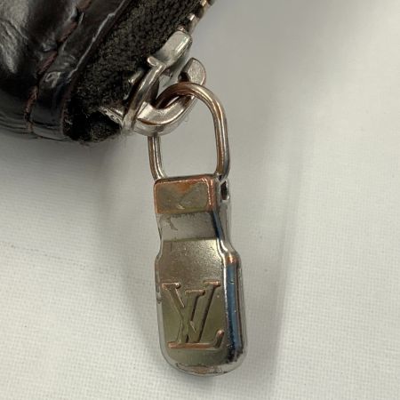  LOUIS VUITTON ルイヴィトン モノグラム グラセ ポルト ビェ モネ ジップ 二つ折り財布 ダークブラウン M66510 ブラック