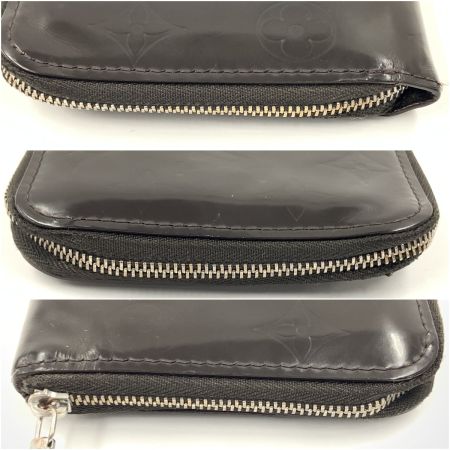  LOUIS VUITTON ルイヴィトン モノグラム グラセ ポルト ビェ モネ ジップ 二つ折り財布 ダークブラウン M66510 ブラック