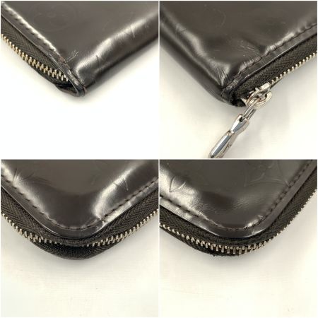  LOUIS VUITTON ルイヴィトン モノグラム グラセ ポルト ビェ モネ ジップ 二つ折り財布 ダークブラウン M66510 ブラック