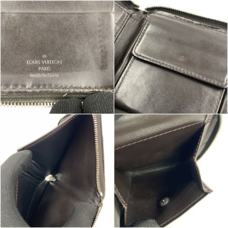  LOUIS VUITTON ルイヴィトン モノグラム グラセ ポルト ビェ モネ ジップ 二つ折り財布 ダークブラウン M66510 ブラック