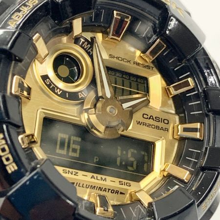  CASIO カシオ Gショック メンズ クォーツ 腕時計 GA-710GB-1AJF ブラック x ゴールド
