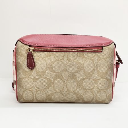  COACH コーチ ショルダーバッグ シグネチャー  F76630 ピンク×ベージュ