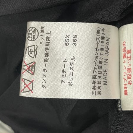  LEONARD レオナール レディース カットソー カンカン 袖柄有り size42 ブラック