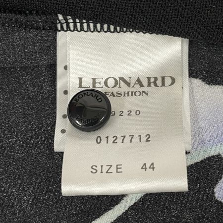  LEONARD レオナール レディース カーディガン 花柄 size44 ブラック