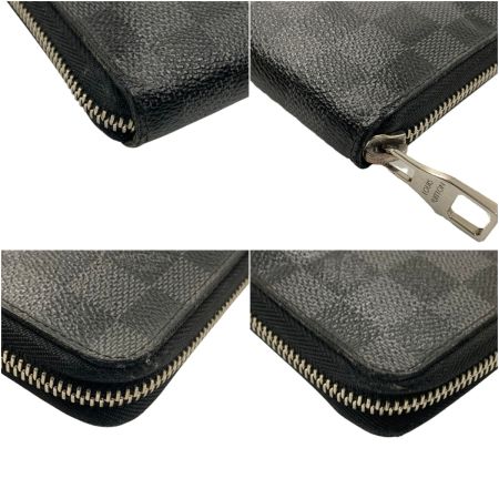  LOUIS VUITTON ルイヴィトン ダミエ グラフィット ジッピー オーガナイザー ラウンドファスナー長財布 N63077 ブラック
