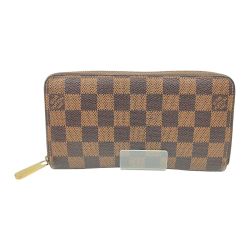 〇〇 LOUIS VUITTON ルイヴィトン ダミエ ジッピーウォレット ラウンドファスナー長財布 N60015 ブラウン Bランク