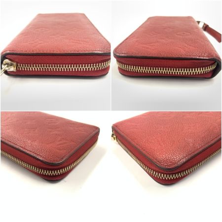  LOUIS VUITTON ルイヴィトン モノグラム アンプラント ジッピー ウォレット ラウンドファスナー長財布 M61865 レッド