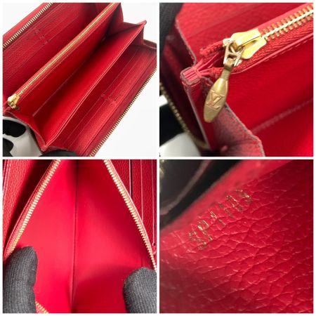  LOUIS VUITTON ルイヴィトン モノグラム アンプラント ジッピー ウォレット ラウンドファスナー長財布 M61865 レッド