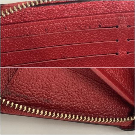  LOUIS VUITTON ルイヴィトン モノグラム アンプラント ジッピー ウォレット ラウンドファスナー長財布 M61865 レッド