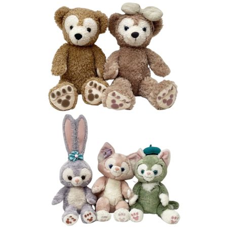   ディズニーシーDisneySEA ダッフィーフレンズ リーナ・ベル ステラ・ルー等 ぬいぐるみ5体